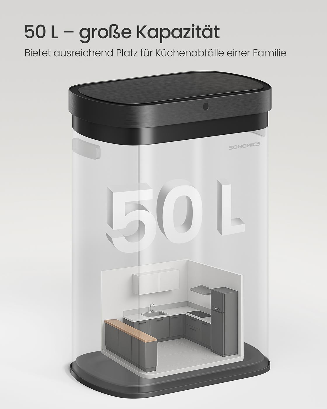 Mülldose - automatisch - Sensor - Soft -Close Deckel - Stahl