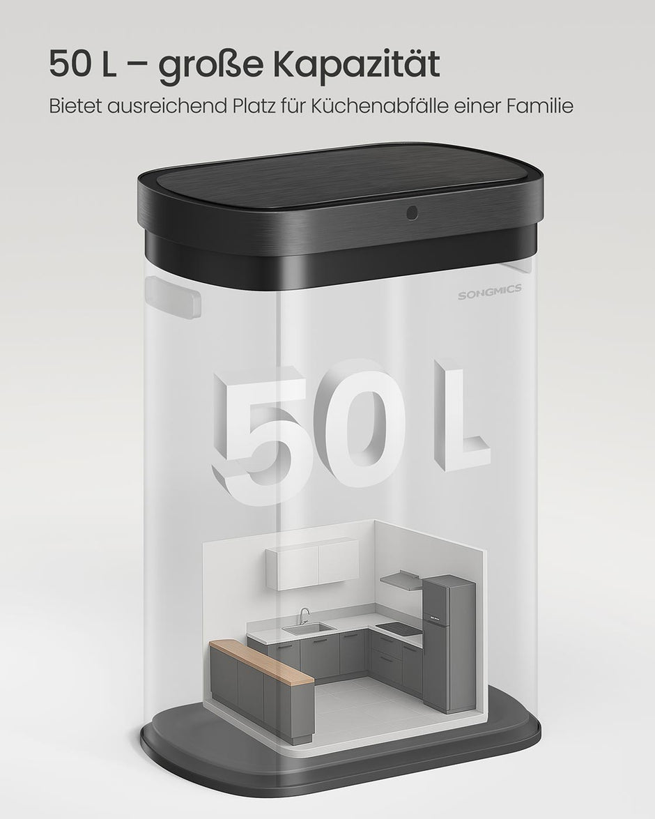 Mülldose - automatisch - Sensor - Soft -Close Deckel - Stahl