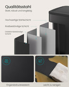 Küche Prullen Bin - 2 Fächer - Soft -Close Deckel - Stahl