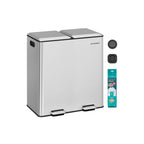 Prullenbak – 2 Compartimenten – Softclose Pedaal en Binnenemmers – Keuken