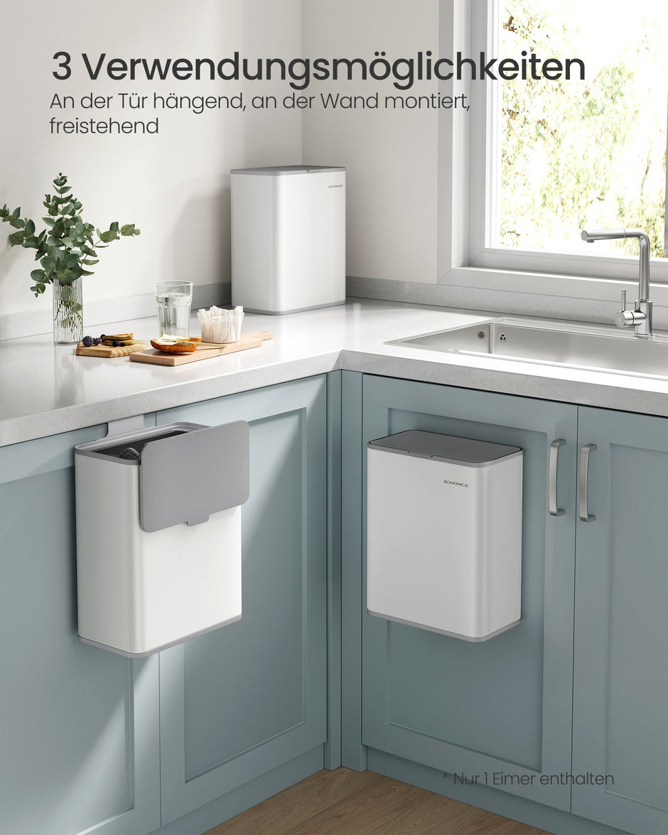 Hängende Müll kann 8 l mit Wollwolldeckel