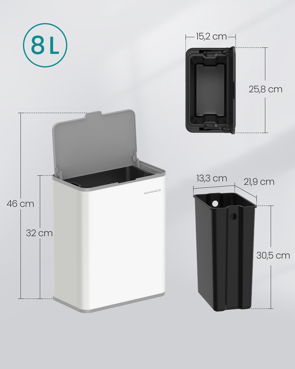 Hängende Müll kann 8 l mit Wollwolldeckel