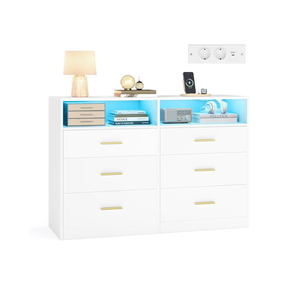 Commode - 40 x 119 x 81,2 cm - Wolkenwit - 10 kg per lade - 75 kg bovenpaneel - 39,9 kg