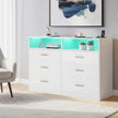Commode - 6 Lades - Ledverlichting - Met Oplaadstation - Wit