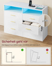 Commode - 40 x 119 x 81,2 cm - Wolkenwit - 10 kg per lade - 75 kg bovenpaneel - 39,9 kg