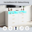Commode - 6 Lades - Ledverlichting - Met Oplaadstation - Wit
