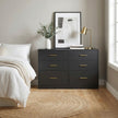 Commode - 6 Lades - Modern - 119 cm Breed - Zwart