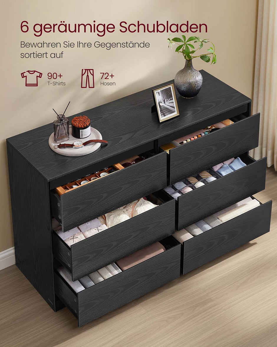 Slaapkamerkast – 6 Lades – Hout – Slaapkamer