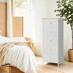 Brustkiste - 5 Stoffschubladen - Metallrahmen - Speicherschrank