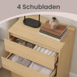 Commode - Opbergkast - 4 Laden - Geel
