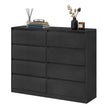 Commode - 8 Lades - Modern - 119 cm Breed - Ebbenzwart