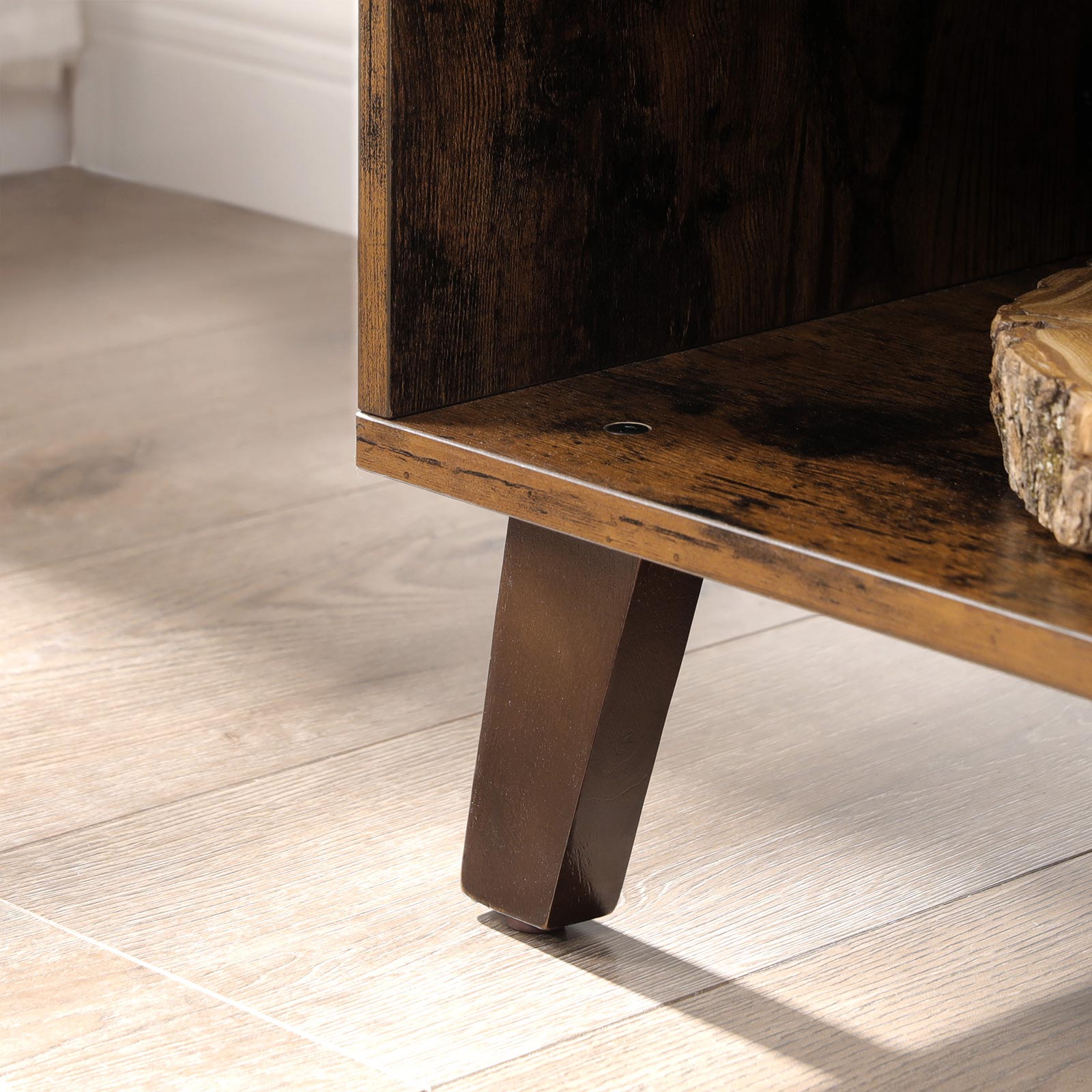 TV -Möbel - Fernsehschrank mit 2 Türen - Verstellbare Regale - Brown