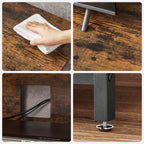 TV-Möbel-Open-Fächer-40 x 120 x 50 cm-Vintage-Black-Black