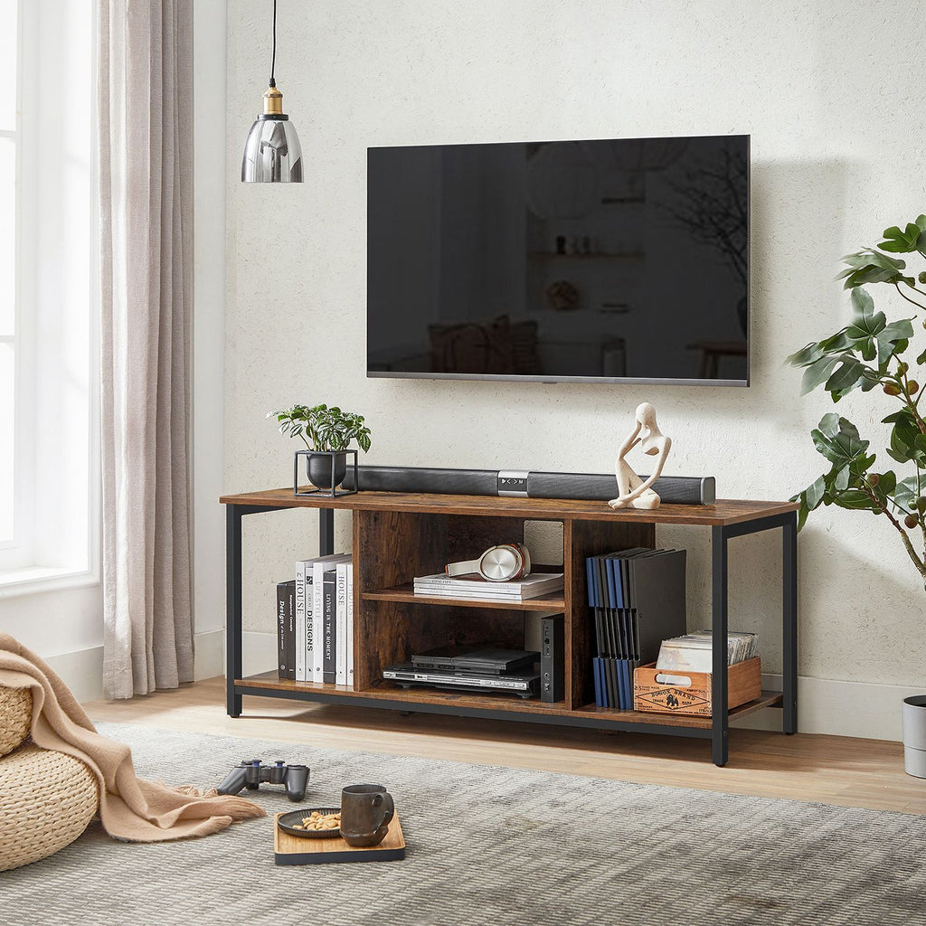 TV-Möbel-Open-Fächer-40 x 120 x 50 cm-Vintage-Black-Black
