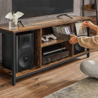 TV-Möbel-Open-Fächer-40 x 120 x 50 cm-Vintage-Black-Black