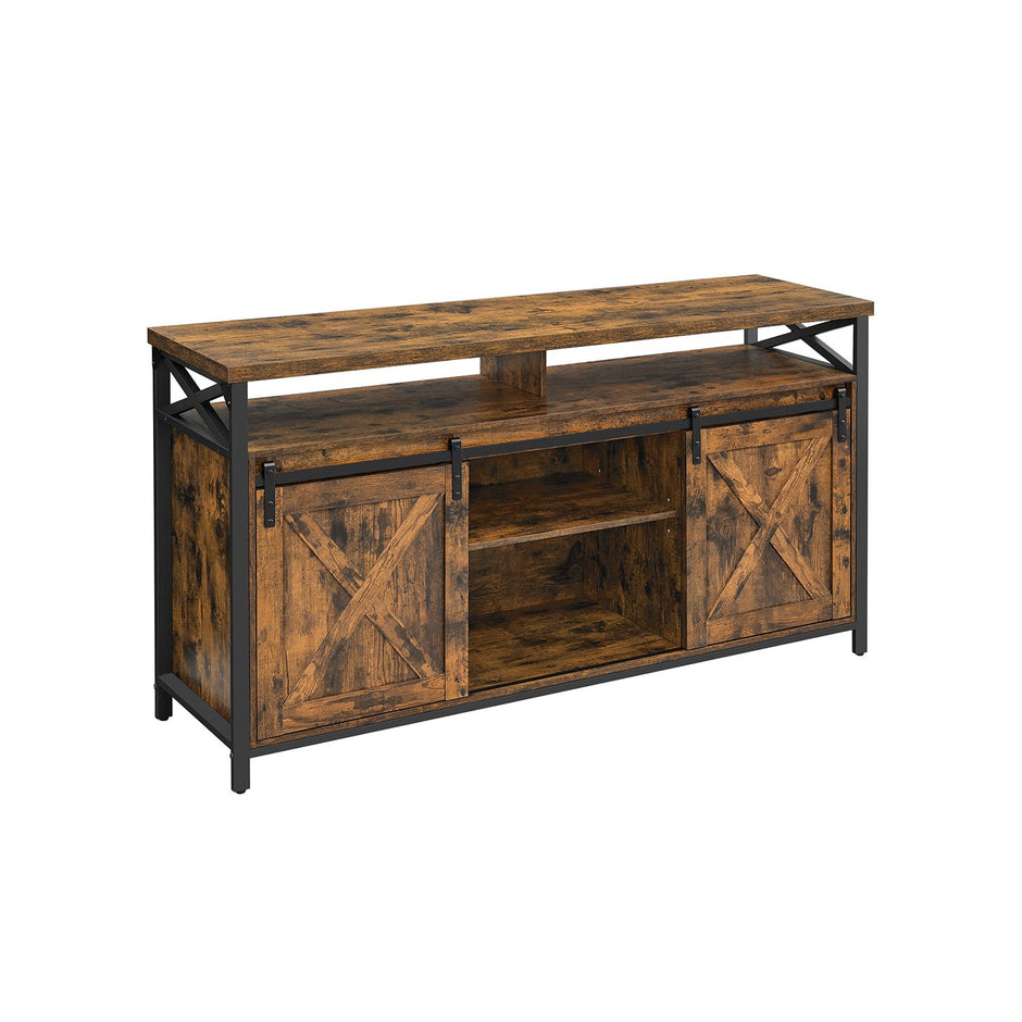 TV-Möbel-Country-Style-Vintage Brown-Zwart