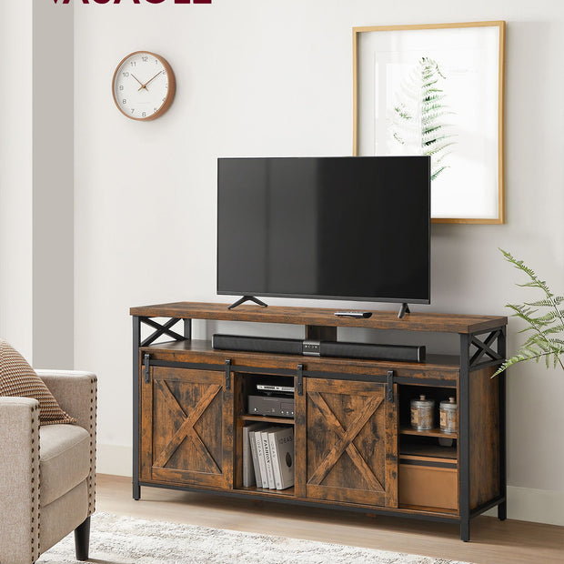 TV-Möbel-Country-Style-Vintage Brown-Zwart