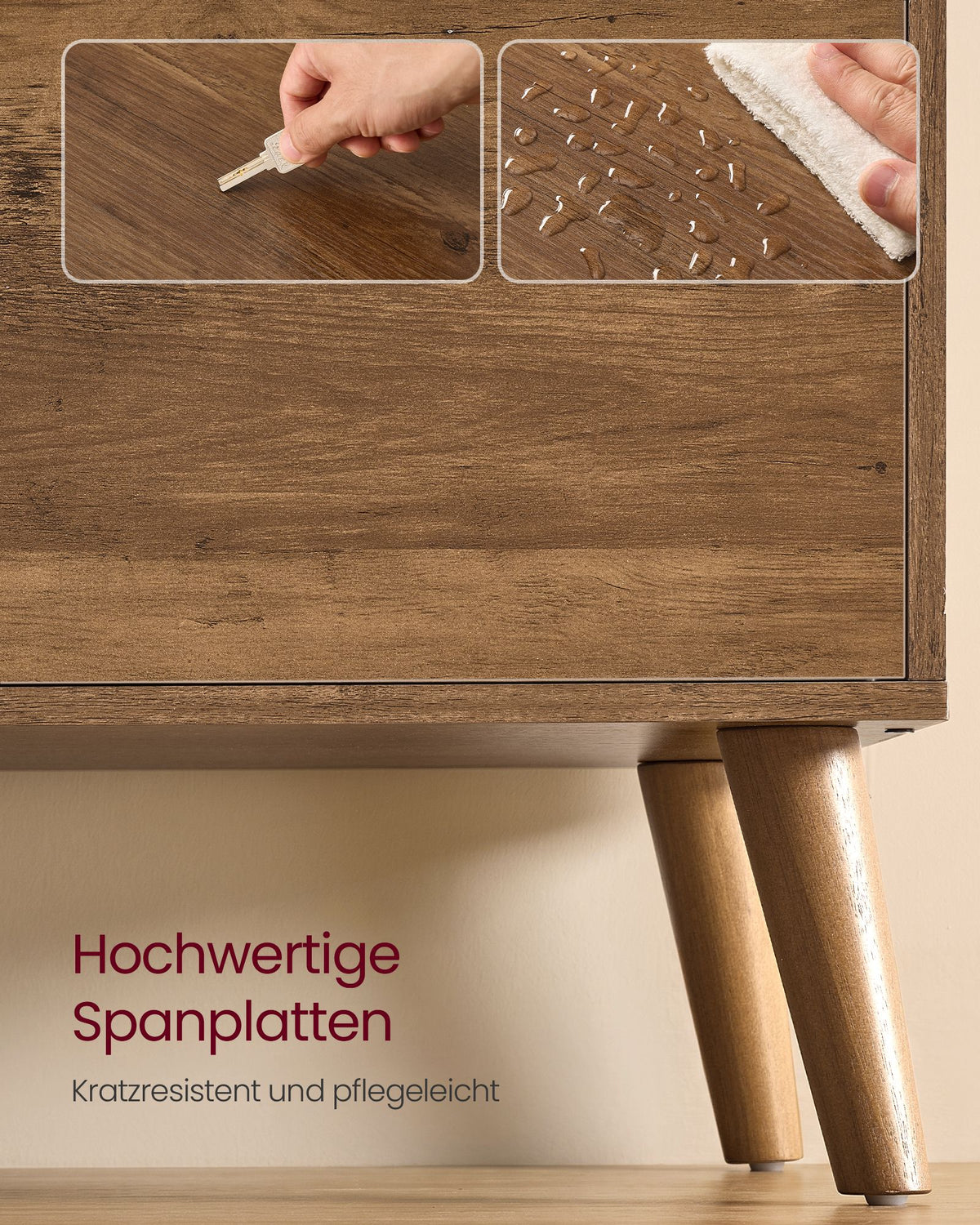 Tv-meubel - Voor Televisies tot 65 Inch - Warm aardbruin - 120 x 40 x 49 cm