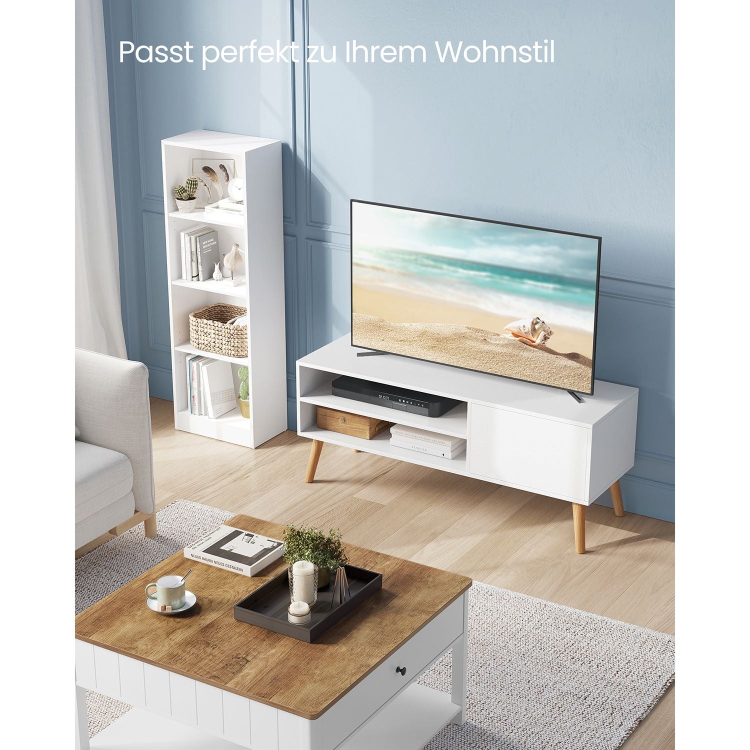 TV-Möbel-1-Tür-40 x 120 x 49 cm-weiß