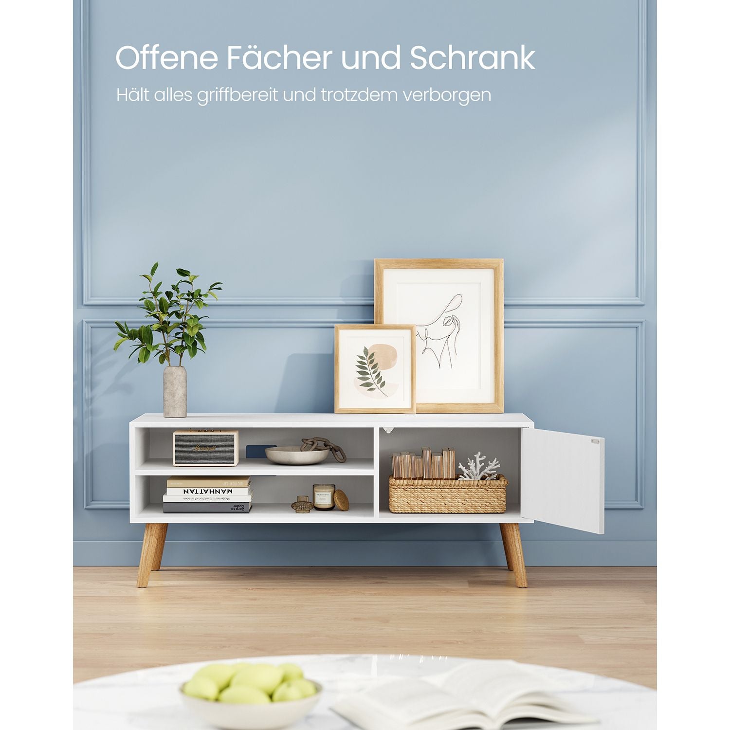 TV-Möbel-1-Tür-40 x 120 x 49 cm-weiß