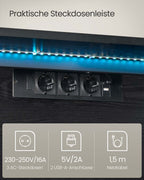 Hanging TV-Lowboard 147 x 35 x 30 cm Ebenholz schwarz schwarz