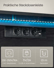Hanging TV-Lowboard 147 x 35 x 30 cm Ebenholz schwarz schwarz