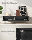 Hanging TV-Lowboard 178 x 35 x 30 cm Ebenholz schwarz schwarz