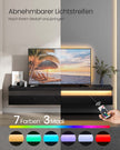 Hanging TV-Lowboard 178 x 35 x 30 cm Ebenholz schwarz schwarz