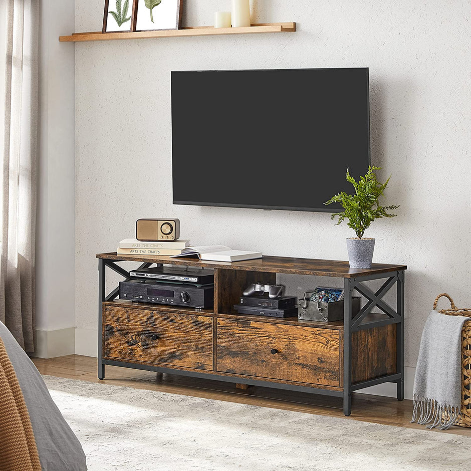 TV -Möbel - TV -Tisch - Kommode - mit Schubladen - Vintage Brown