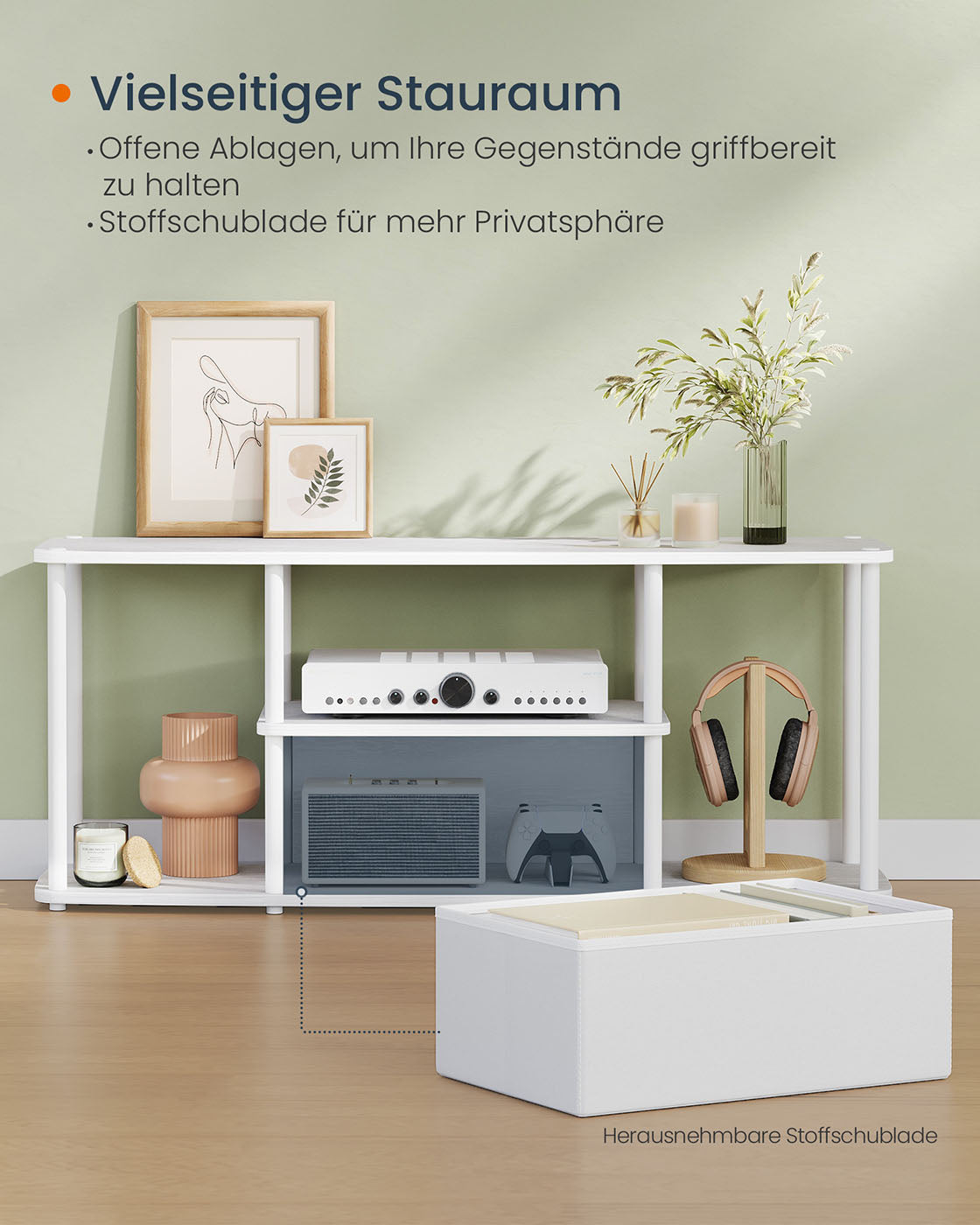 TV-Möbel für Fernseher bis zu 50 Zoll Schneewittchen weiß