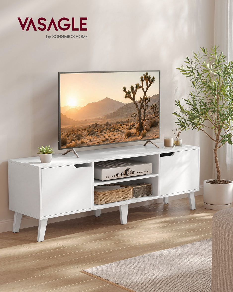Tv-meubel - Voor Televisies tot 65 Inch - Wolkwit - 147 x 39 x 50,1 cm
