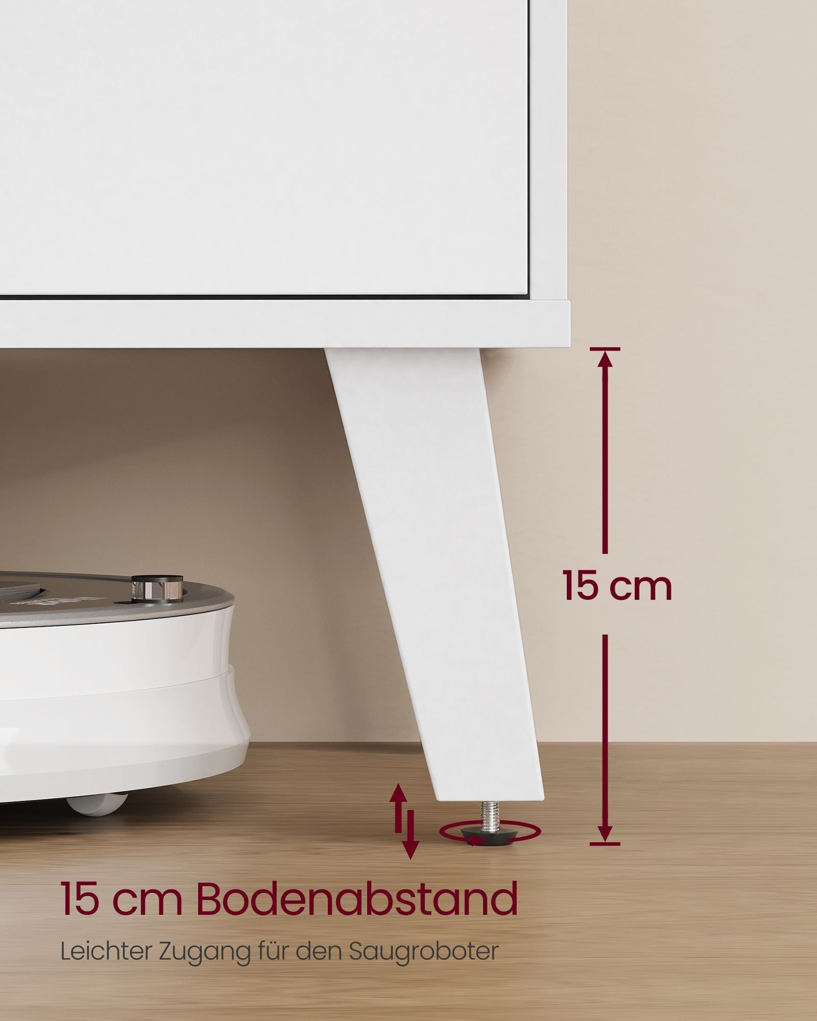 Tv-meubel - Voor Televisies tot 65 Inch - Wolkwit - 147 x 39 x 50,1 cm