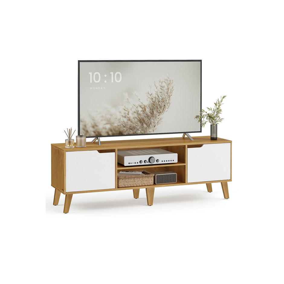TV furniture with adjustable shelf in transition style