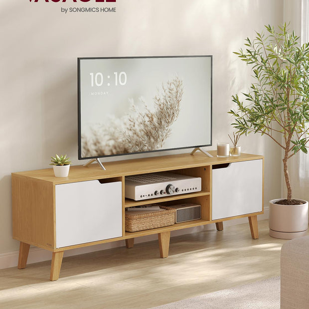 TV furniture with adjustable shelf in transition style
