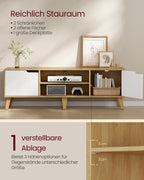 TV furniture with adjustable shelf in transition style