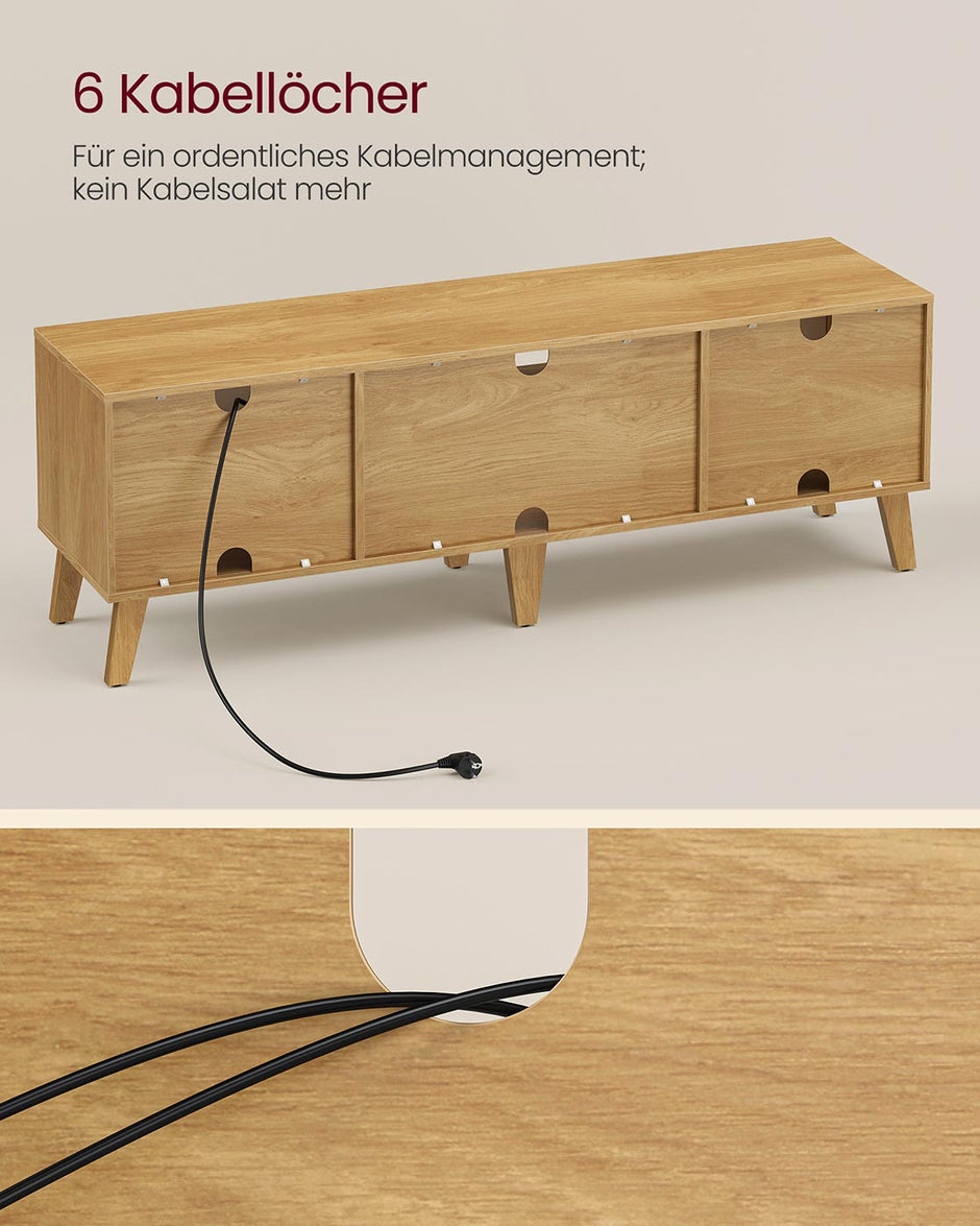 TV furniture with adjustable shelf in transition style