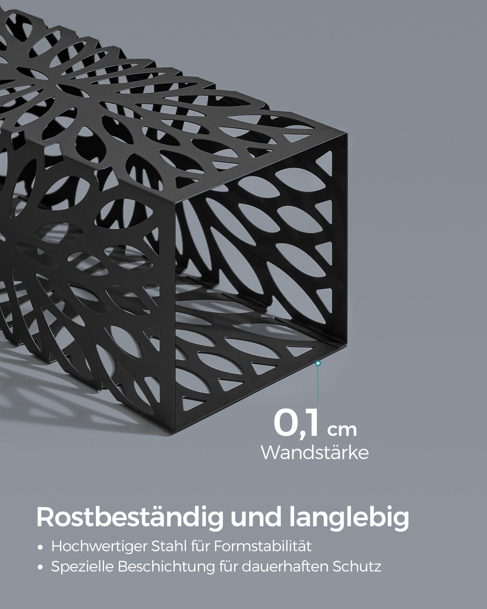 Dachbox - mit 4 schwarzen Metallhaken