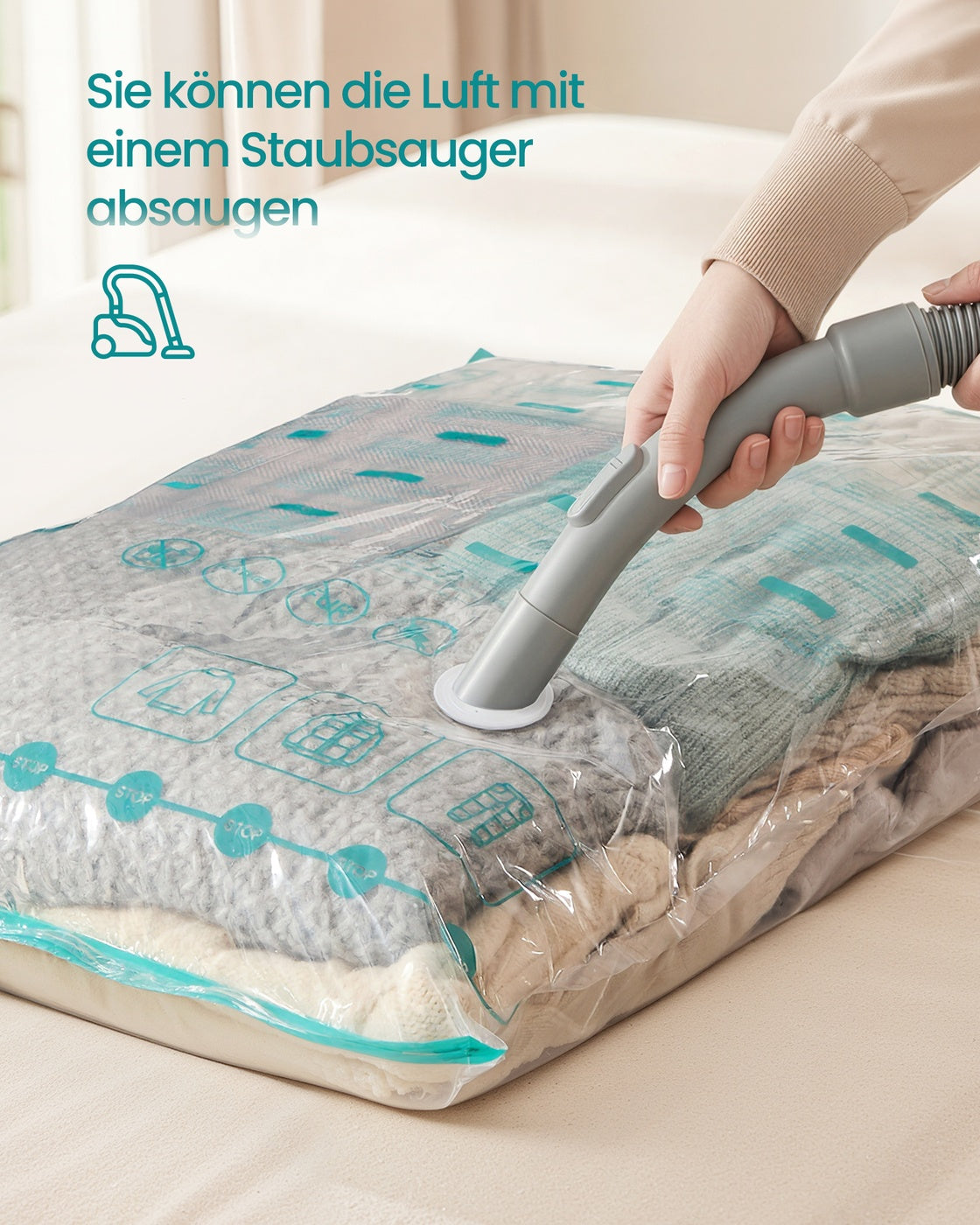 Vacuümzakken - 100 x 76 cm - Transparant - Herbruikbaar - 0,7 kg