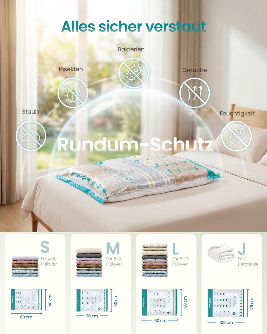 Vacuümzakken - 60 x 40 cm, 70 x 50 cm, 80 x 60 cm, 100 x 76 cm - Transparant - 1 kg
