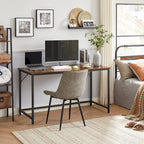 Schreibtisch - Computertisch - Holzoberteil - Metallrahmen - braun / schwarz