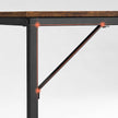 Schreibtisch - Computertisch - Holzoberteil - Metallrahmen - braun / schwarz