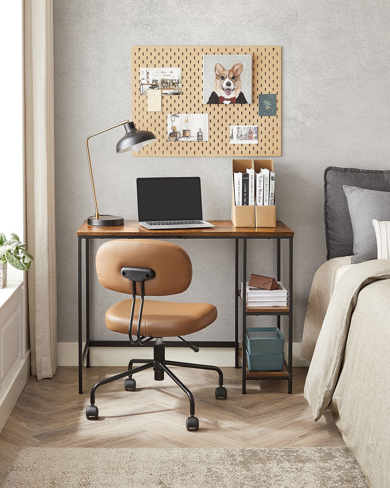 Bureau - Industrial Look - mit 2 Regalen