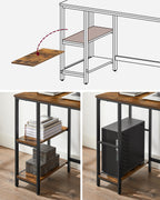 Bureau - Industrial Look - mit 2 Regalen