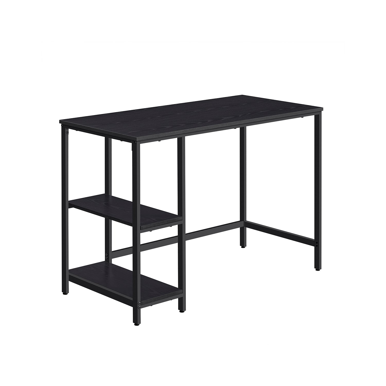 Bureau - mit 2 Regalen - Ebbenzwart Stahlrahmen