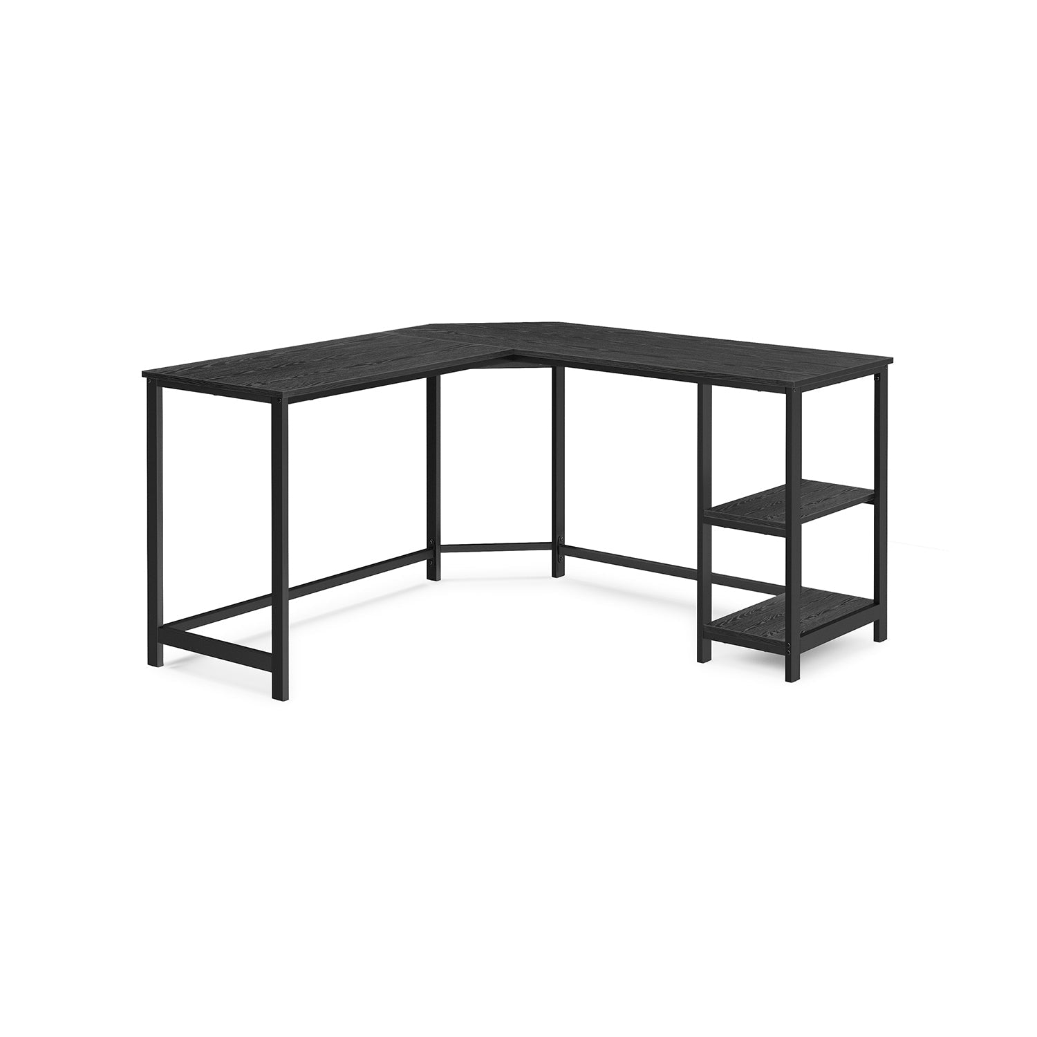 Corner Agentur - Computertisch in L -Shape - Industriedesign - Vintage Brown/Schwarz
