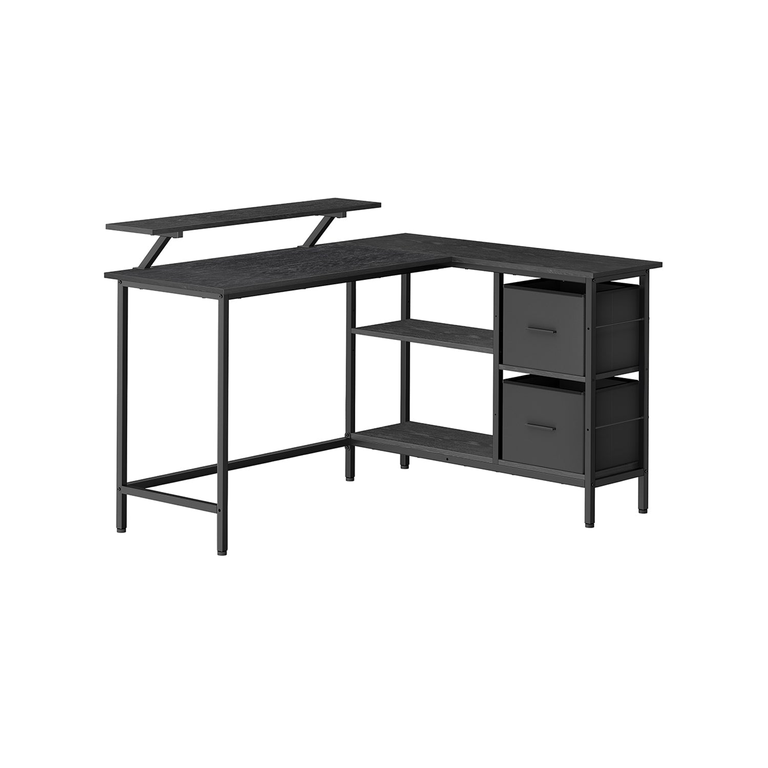 L-förmiger Schreibtisch mit 2 Schubladen-135 × 105 cm