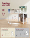 Hoekbureau L-vormig – 110 x 80 cm – Met Opbergplanken – Omkeerbaar – Eiken en Wit
