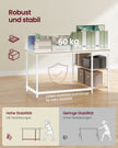 Hoekbureau L-vormig – 120 x 80 cm – Met Opbergplanken – Omkeerbaar – Eiken en Wit
