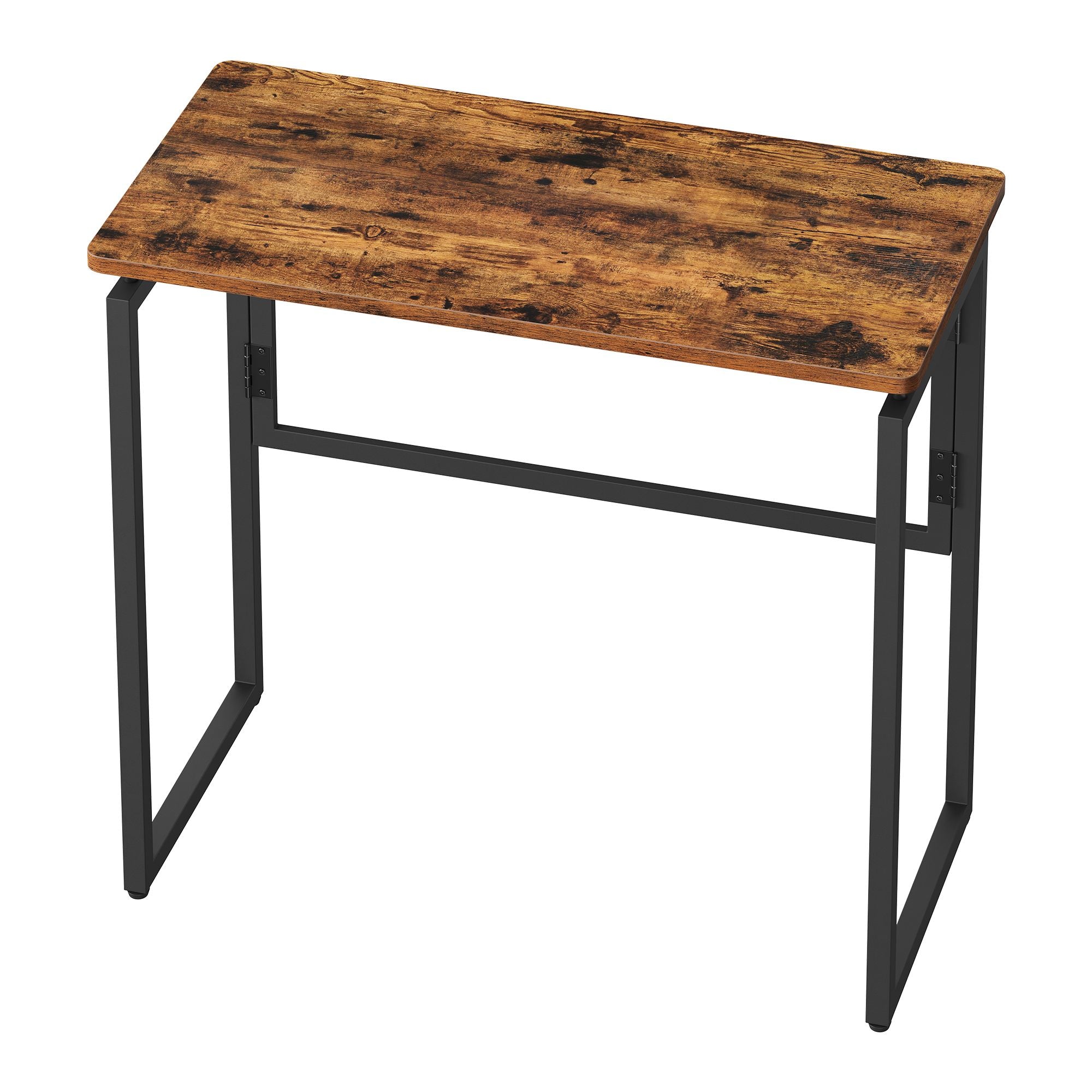 Opklapbaar Bureau - 80 x 40 cm - Afgeronde Hoeken - Ruimtebesparend - Bruin