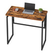 Opklapbaar Bureau - 80 x 40 cm - Afgeronde Hoeken - Ruimtebesparend - Bruin